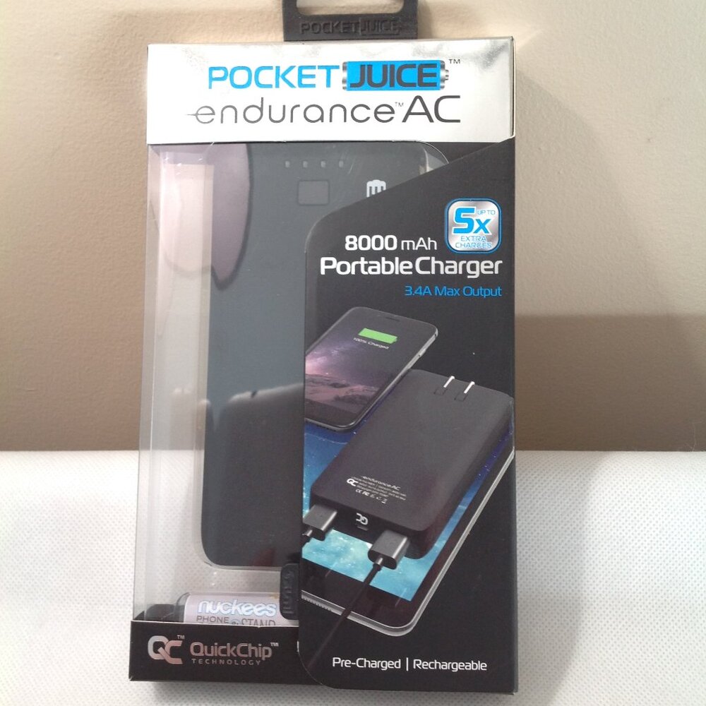 Pocket Juice Endurance AC 8000 mAh Portable Charger